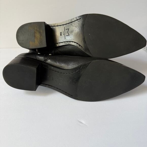 MARC FISHER LTD Black Leather Studded Ankle Boot 9.5 - Picture 13 of 16